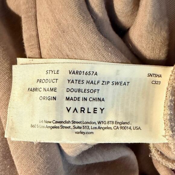 VARLEY Yates Half-Zip Collared Pullover Sweater in Taupe Marl EUC Plus Size 3X - Picture 9 of 11